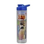 Full Color Wrap 16 Oz. Insulated Bottle with Drink Thru Lid -  