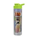 Full Color Wrap 16 Oz. Insulated Bottle with Drink Thru Lid -  