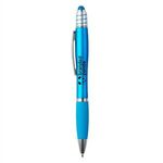 Fullerton Velvet-Touch MGC Spin Top Stylus Pen - Metallic Light Blue