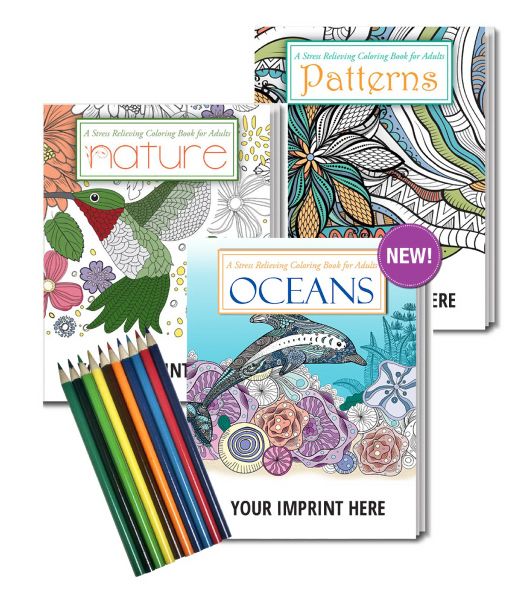 Main Product Image for Gift Pack Coloring Book For Adults, Colored Pencil Set