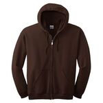 Gildan - Heavy Blend Full-Zip Hooded Sweatshirt. - Dark Chocolate