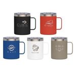 Glamping - 14 oz. Double-Wall Stainless Mug - Laser - White