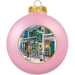Glass Ball Ornament-80mm - Satin Light Pink