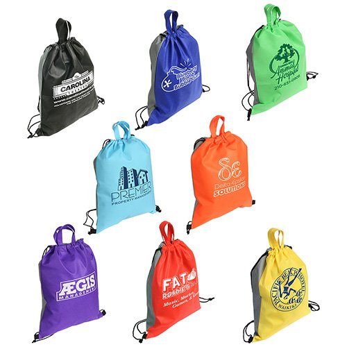 Main Product Image for Promotional Imprinted Drawstring Backpack Glide Right