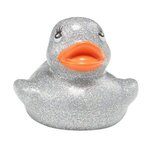 Glitter Rubber Ducks - Silver
