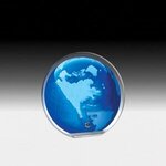 Global Award with Stock Globe Background - Clear