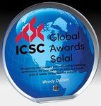 Global Award with Stock Globe Background -  