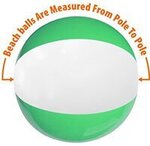 Globe Beach Ball - Clear measured