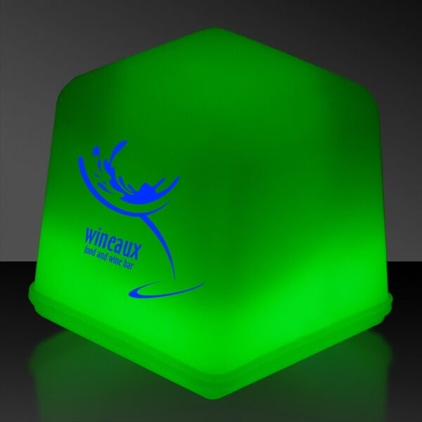 Main Product Image for Custom Printed Green Glowing Ice Cubes 1" 