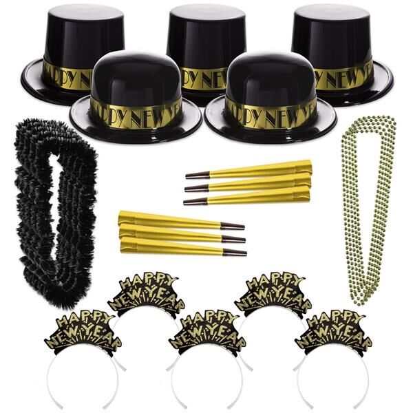 Main Product Image for Gold Showboat New Year's Eve Party Kit for 100 People