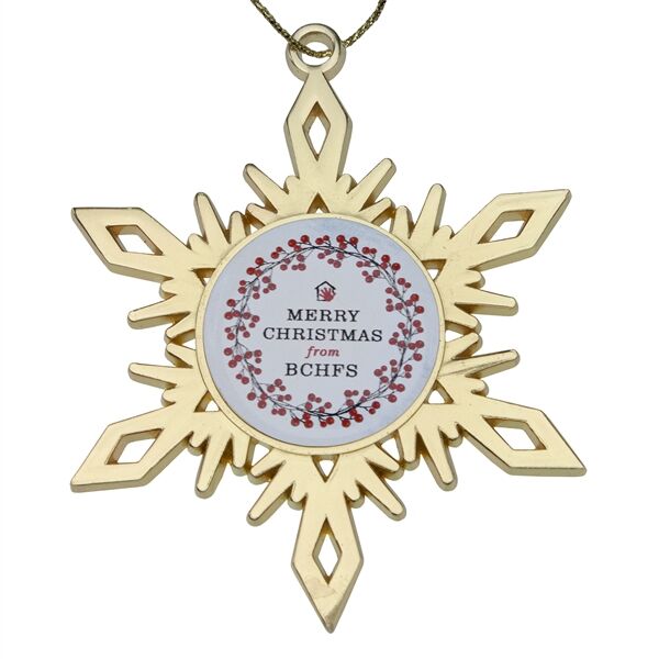 Main Product Image for Gold Snowflake Christmas Holiday Ornament