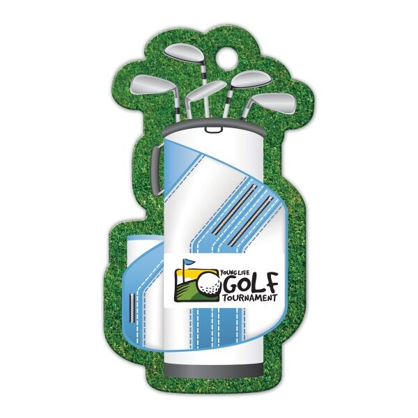 Main Product Image for Custom Printed Golf Bag Shaped Luggage Tag