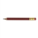 Golf Pencil - Hex with Eraser - Maroon Red