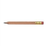 Golf Pencil - Hex with Eraser - Natural Beige