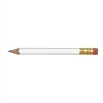 Golf Pencil - Hex with Eraser - White