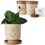 Buy Imprinted Goofy Group  (TM) Grow Pot Eco-Planter With Basil Seed