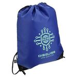 Grab N Go RPET Budget Drawstring Backpack - Medium Blue