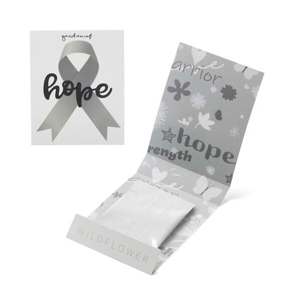 Main Product Image for Gray Ribbon Garden of Hope Seed Matchbook