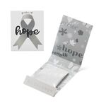 Gray Ribbon Garden of Hope Seed Matchbook - White