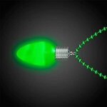 Green Bulb LED Bead Necklace - Green