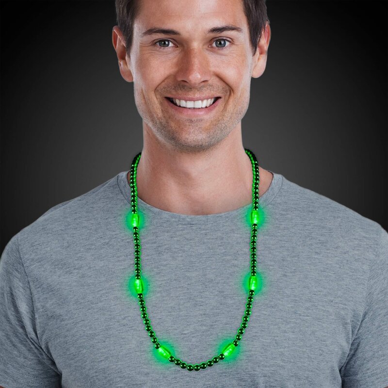 Main Product Image for Green LED Beaded Necklaces