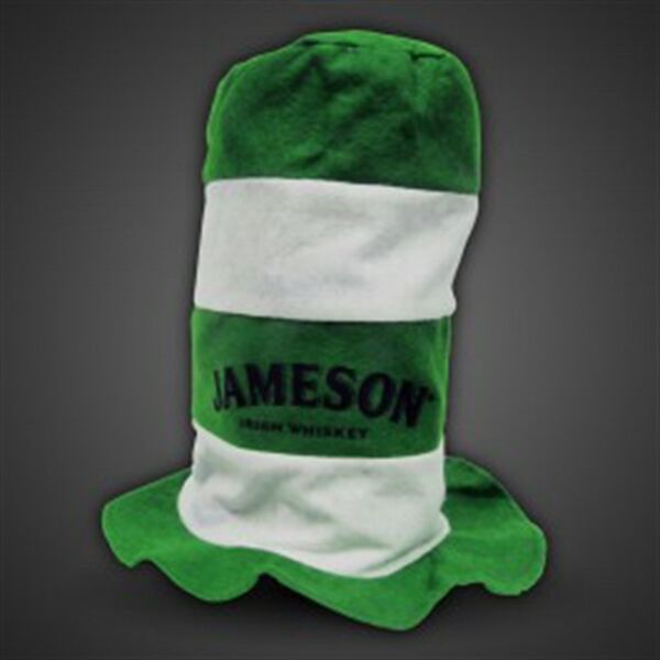 Main Product Image for Custom Printed Green & White Striped Stove Pipe Top Hat