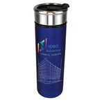 Halcyon® 16 oz. Voyager Tumbler, Full Color Digital - Metallic Blue