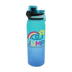 Halcyon 30 oz. Ombre Sport Bottle, Full Color Digital - Light Blue To Blue