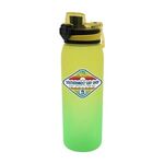Halcyon 30 oz. Ombre Sport Bottle, Full Color Digital - Yellow To Green