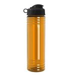 Halcyon Water Bottles With Flip Top Lid - 24 Oz - Transparent Orange