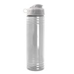 Halcyon Water Bottles with Flip Top Lid - 24 oz. - Clear