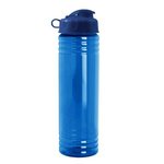 Halcyon Water Bottles with Flip Top Lid - 24 oz. - Transparent Blue