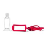 Hand Sanitizer with Silicone Lanyard & Holder - 1 oz. - Red