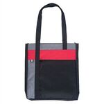 Happy De Stijl Polyester Tote Bag - Red