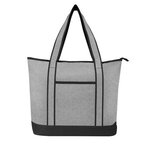 Harborside Heathered Cooler Tote Bag - Gray With Black