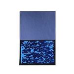 Hard Cover Sequin Pocket Journal - Blue-reflex