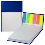 Hard Cover Sticky Flag Jotter Pad - Blue