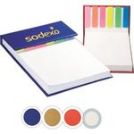 Hard Cover Sticky Flag Jotter Pad - White