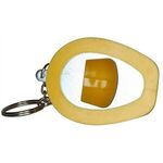 Hard Hat Bottle Opener Keyring - Yellow