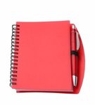 Hardcover Notebook And Pen Set - Red