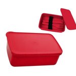 Harvest Lunch set With Full Color Lid - Red