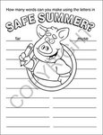 Have a Safe Summer Coloring and Activity Book Fun Pack -  