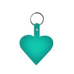 Heart Key Tag - Translucent Aqua