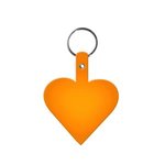 Heart Key Tag - Translucent Orange