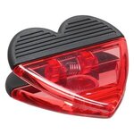 Heart Power Clip - Clear Red