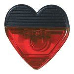 Heart Shape Clip - Red With Black