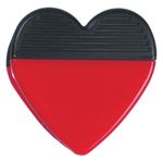 Heart Shape Clip - Solid Red With Black