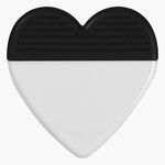 Heart Shape Clip - White with Black