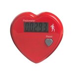 Heart Shaped Pedometer - Red