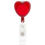 Heart-Shaped Retractable Badge Holder